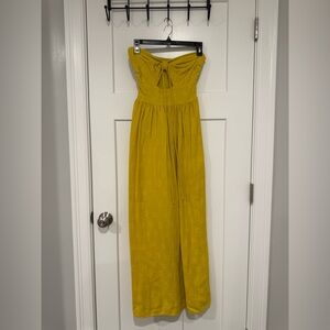Billabong Yellow Strapless Maxi Dress